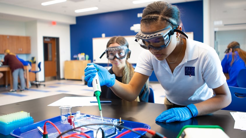 HS girls science lab