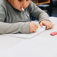 LS child writing square