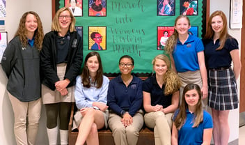 Women's history month picture of STEAM girls